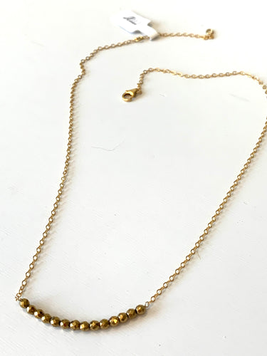 Gold Pyrite necklace