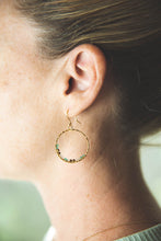 Load image into Gallery viewer, Amazonite &amp; Topaz Hoops
