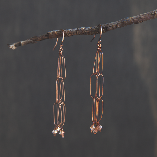 Copper Loop Earrings
